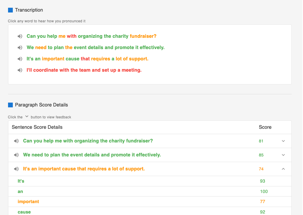 Mspeaking MSpeaking - Speech Assessment Tools